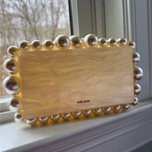 Cult Gaia EOS box Pearl-Embellished Clutch